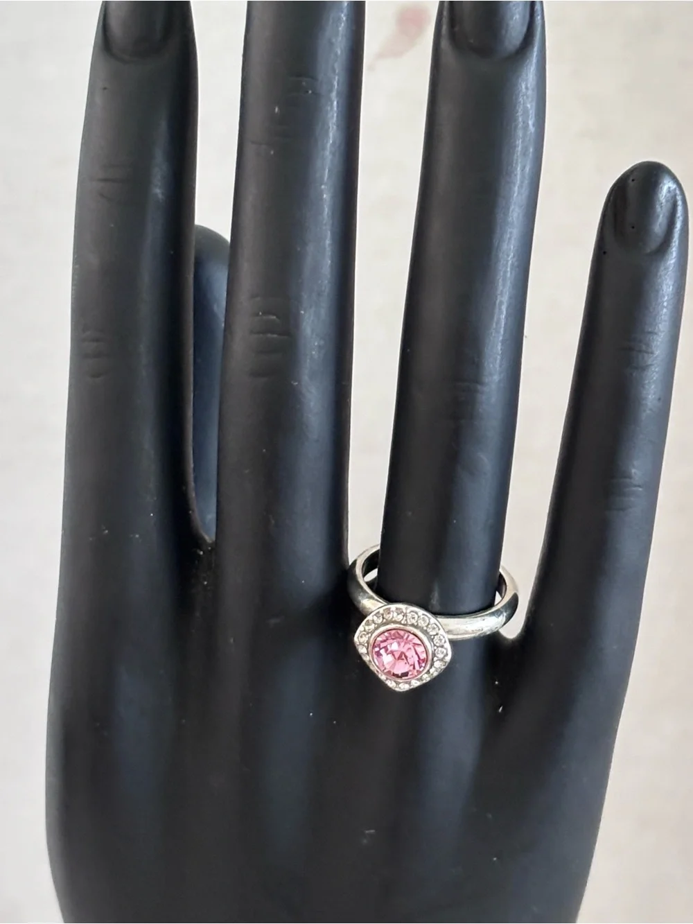 Brighton Romantica Stack Ring: Size: 7 silver Pink Stackable or wear alone